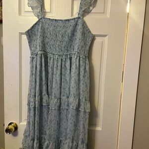 ARULA Blue Floral Maxi Dress